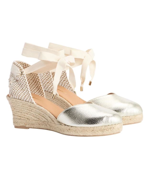 Women's Barbour Isla Espadrille Wedge Sandal - Gold