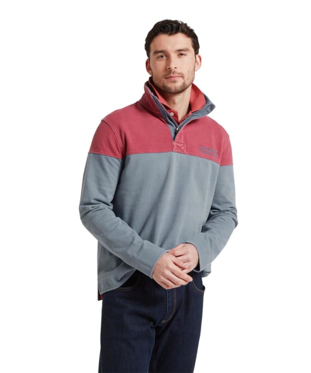 Men's Schöffel Helford Heritage Sweatshirt - Slate Red / Dark Pigeon Blue