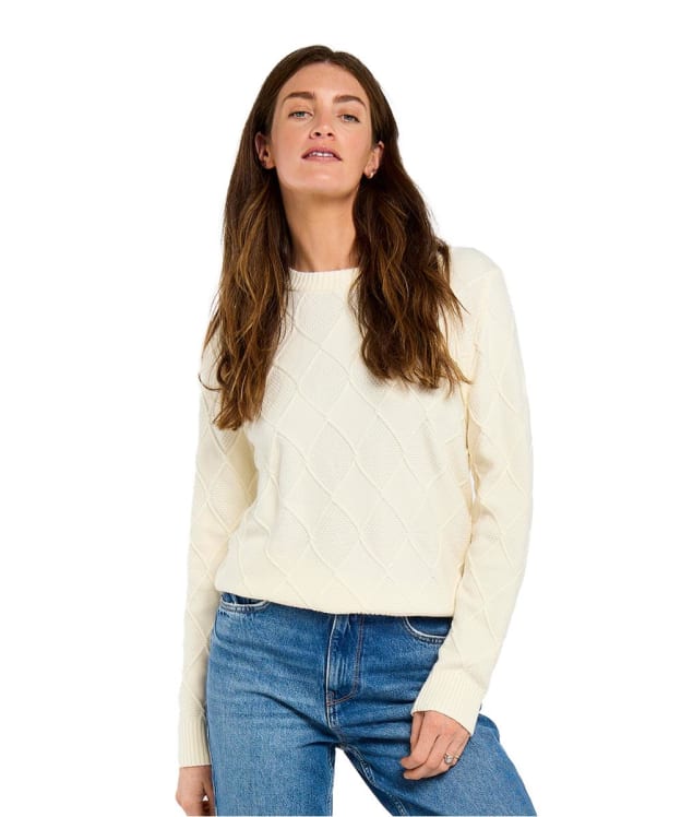 Women's Dubarry Banteer Cable Knit Crew Neck Sweater - Oyster