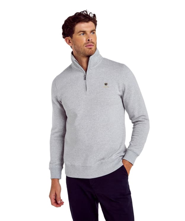 Men's Dubarry Boyce 1/4 Zip Sweatshirt - Grey Marl