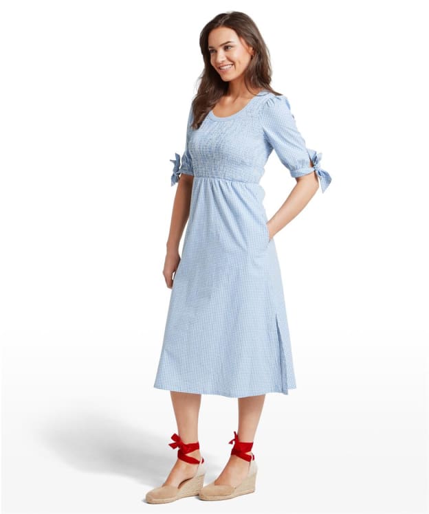 Women's Schöffel Flora Gingham Dress - Denim Blue