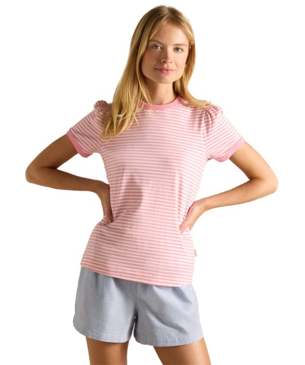Women’s Joules Erin Short Sleeve T-Shirt - Pink Stripe