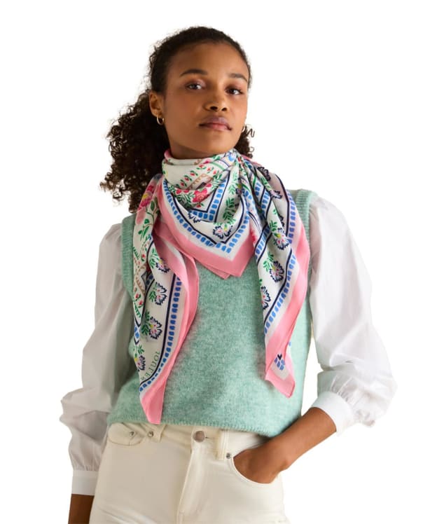 Women's Joules Middleton Viscose Printed Scarf - Mosaic Floral