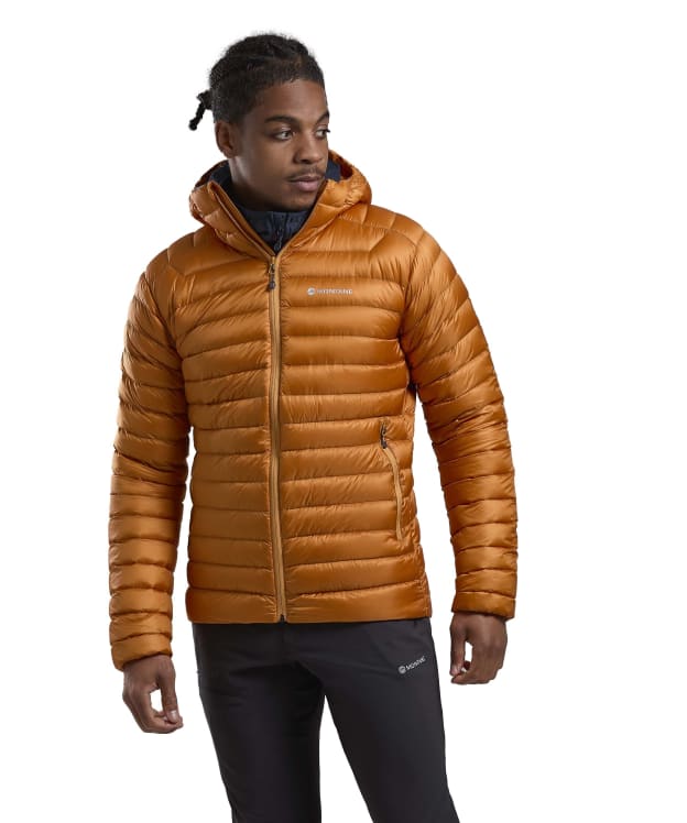 Men's Montane Anti-Freeze Packable Hooded Down Jacket - Flame Orange