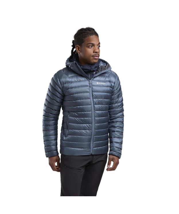 Men's Montane Anti-Freeze Packable Hooded Down Jacket - Stone Blue