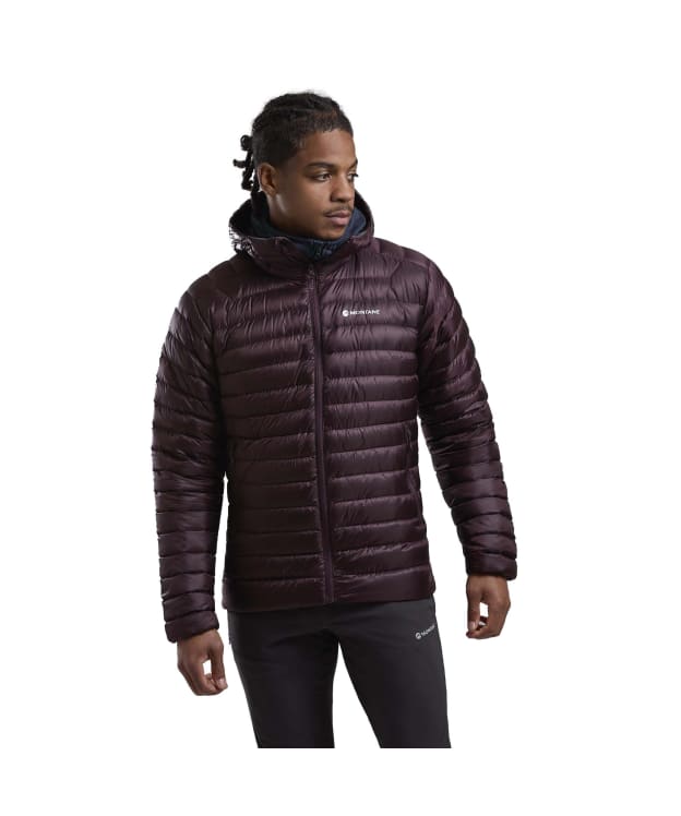 Men's Montane Anti-Freeze Packable Hooded Down Jacket - Dark Garnet