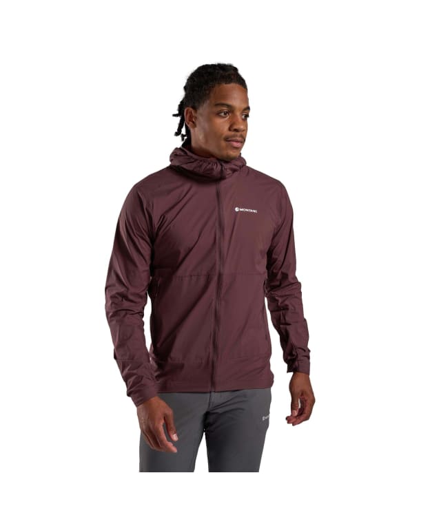 Men's Montane Featherlite Hooded Jacket - Dark Garnet