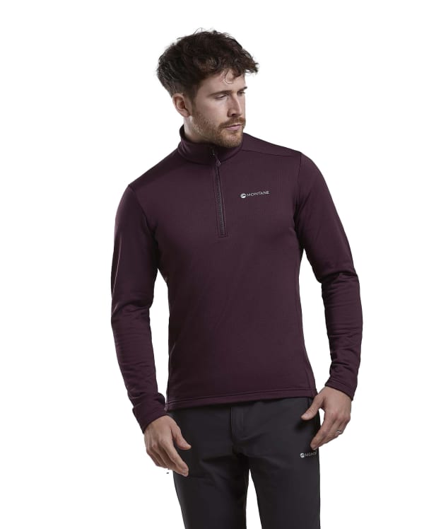 Men's Montane Protium Half-Zip Pull-On Mid Layer - Dark Garnet