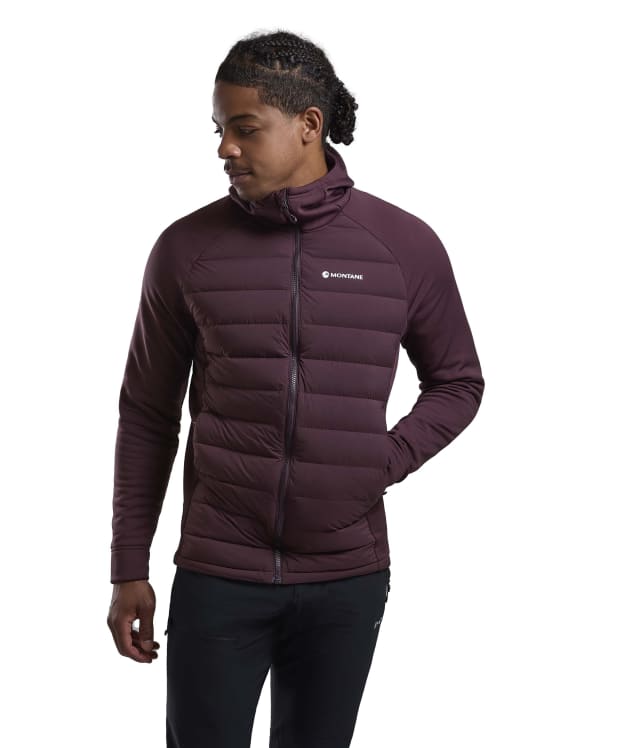Men's Montane Composite Hooded Down Jacket - Dark Garnet