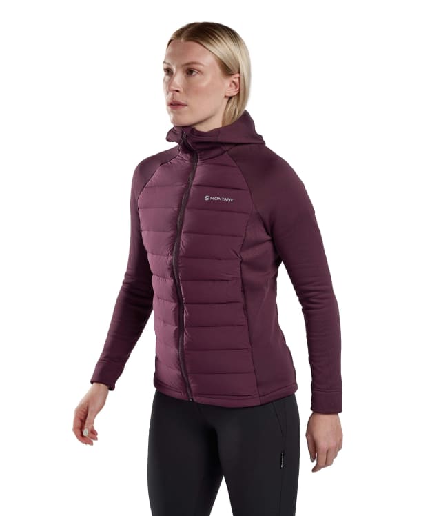 Women's Montane Composite Hooded Down Jacket - Mulberry
