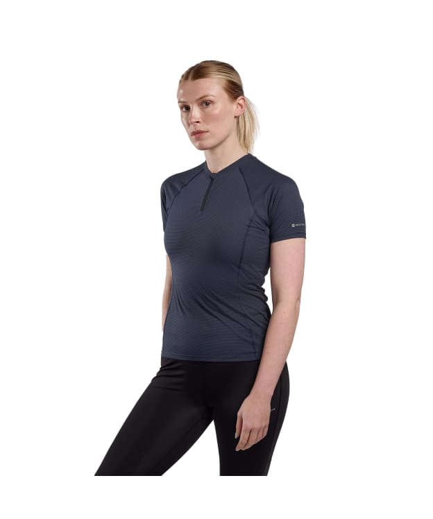 Women's Montane Dart Nano Zip T-Shirt - Eclipse Blue