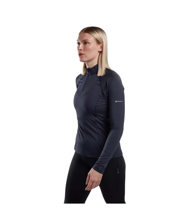 Women's Montane Dart XT Thermal Zip Neck T-Shirt - Eclipse Blue