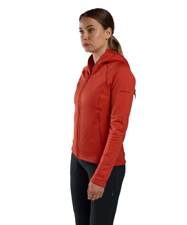 Women's Montane Fury Hooded Fleece Jacket - Saffron Red
