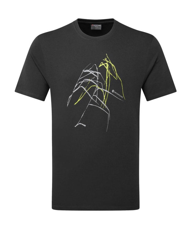 Men's Montane Abstract Mountain T-Shirt - Midnight Grey