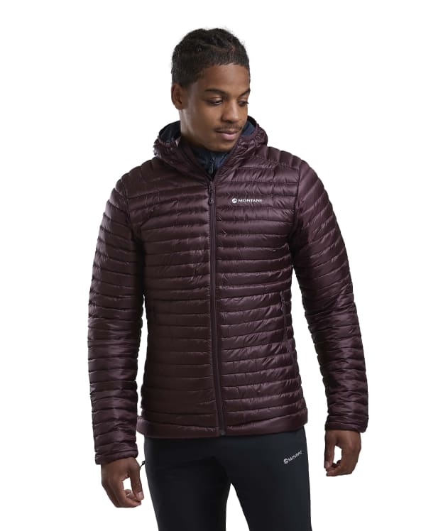 Men's Montane Anti-Freeze Lite Hooded Down Jacket - Dark Garnet