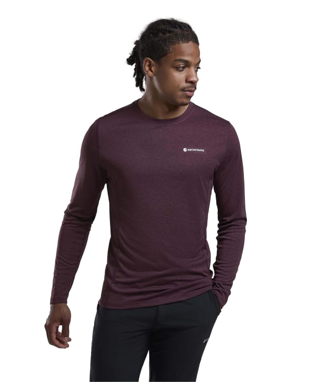 Men's Montane Dart Long Sleeve T-Shirt - Dark Garnet