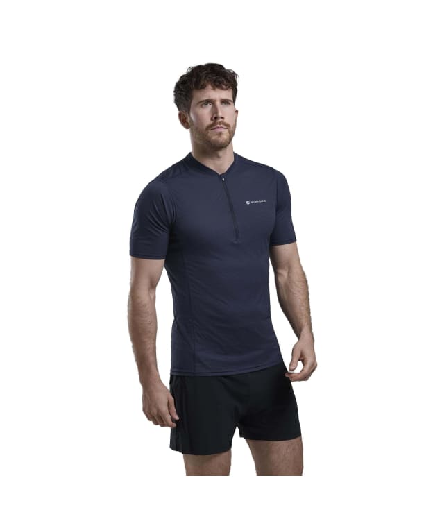 Men's Montane Dart Nano Zip T-Shirt - Eclipse Blue