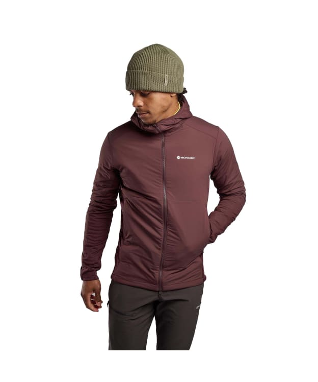 Men's Montane Fireball Lite Insulated Hooded Jacket - Dark Garnet