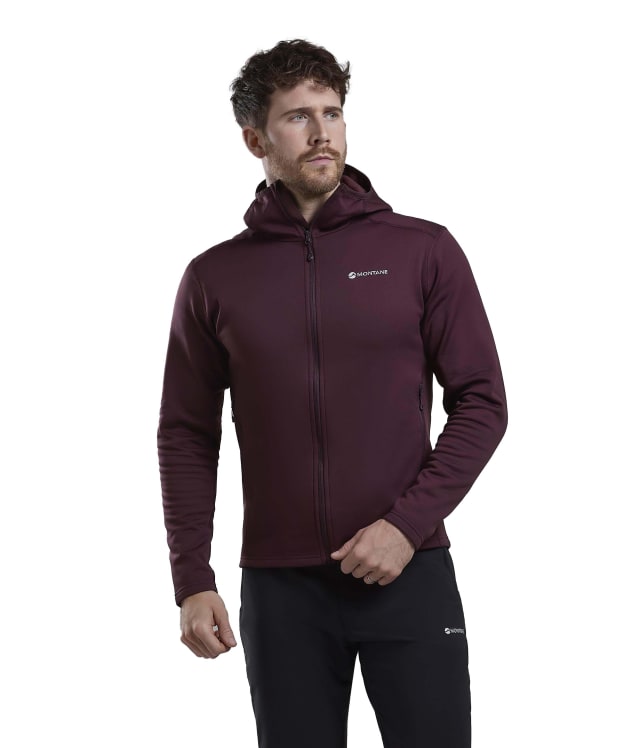 Men's Montane Fury Lite Hooded Fleece Jacket - Dark Garnet