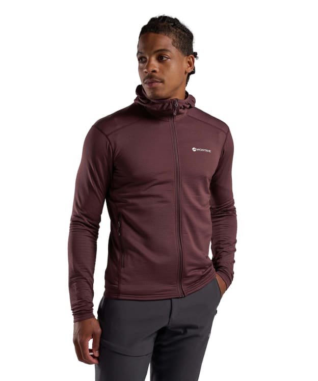 Men's Montane Protium Lite Hooded Fleece Jacket - Dark Garnet