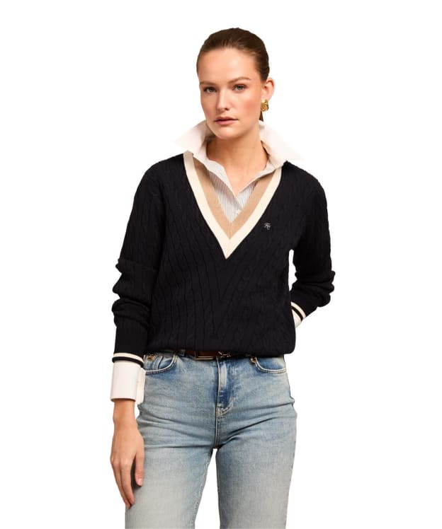 Women's Holland Cooper Melissa V-Neck Knit - Ink Navy