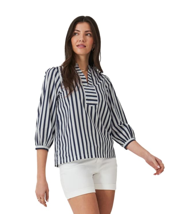 Women's Crew Clothing Freya Blouse - Navy / White