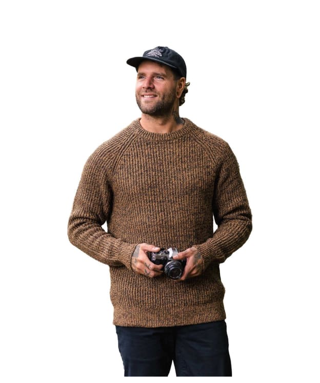 Men's Passenger Clothing Fog Recycled Knitted Jumper - Dusty Ochre