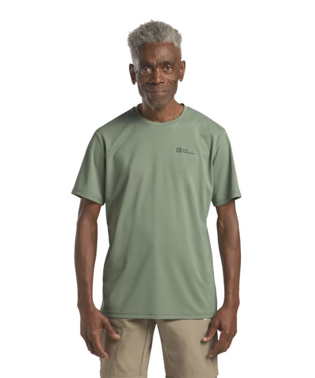 Men's Jack Wolfskin Delgami Short Sleeve T-Shirt - Eucalyptus