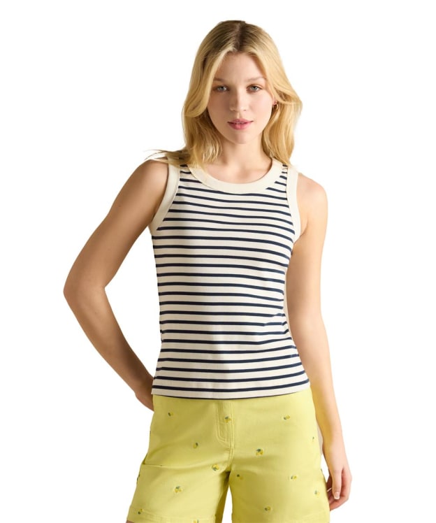 Women's Joules Harbour Jersey Vest - Creme / Navy