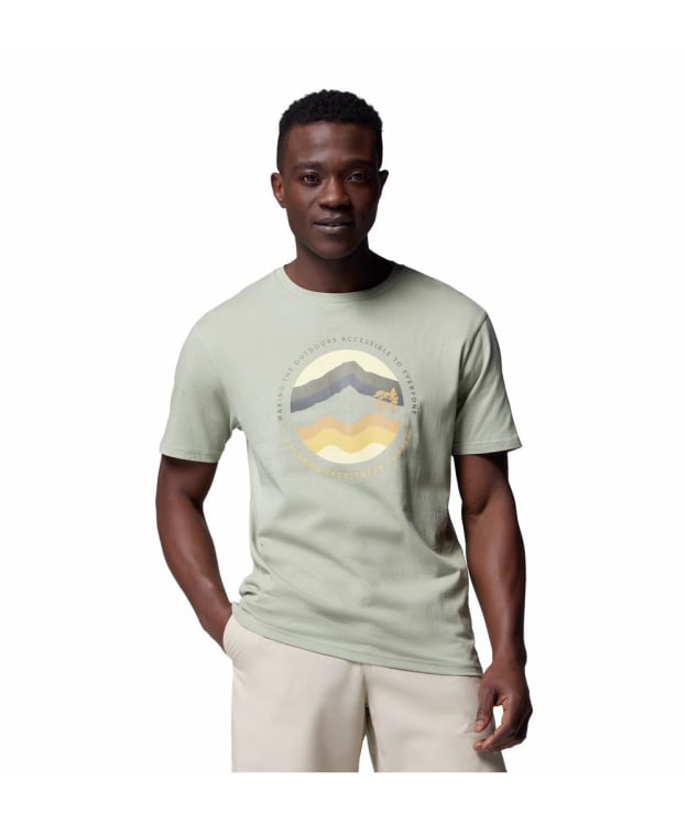 Men's Columbia Path Lake™ Graphic Tee II - Safari / Circular Linescape