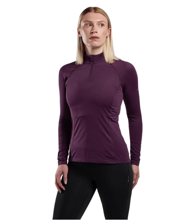 Women's Montane Dart XT Thermal Zip Neck T-Shirt - Saskatoon Berry