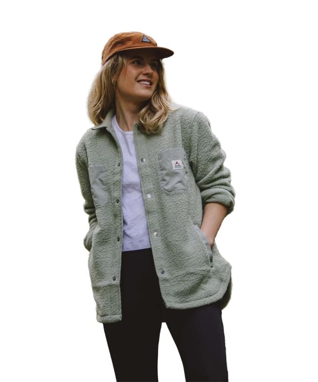 Women’s Passenger Clothing Rappel Recycled Sherpa Oversized Shirt - Pistachio