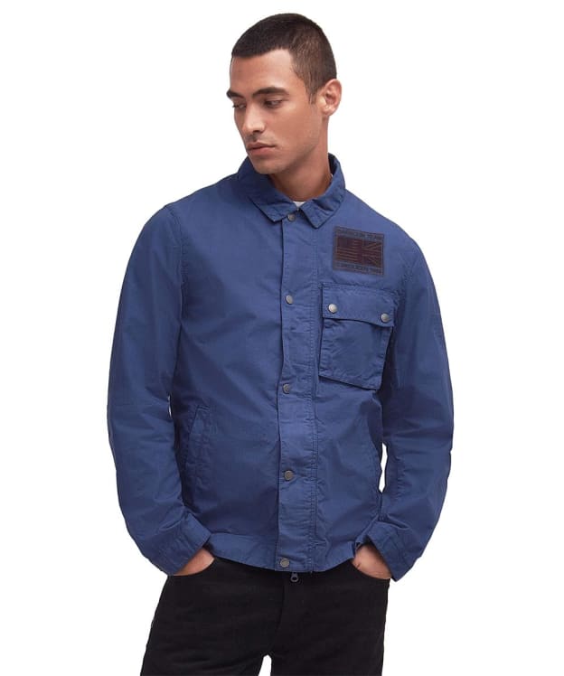 Men's Barbour International Workers Casual Jacket - Washed Cobalt