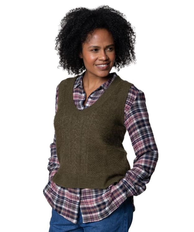 Women's Lily & Me Laurel Knitted Tank Top - Olive