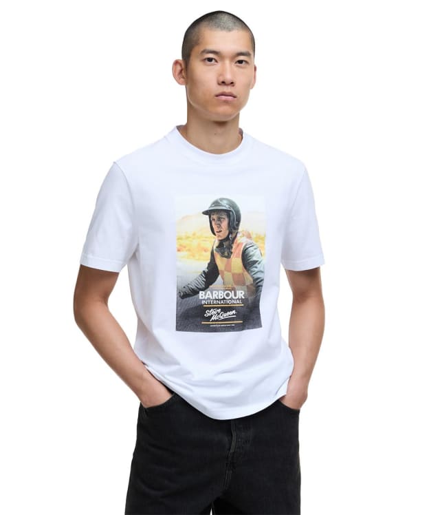Men's Barbour International Nicholl Steve McQueen Graphic T-Shirt - Whisper White