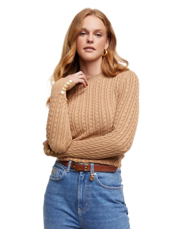 Women’s Holland Cooper Seattle Cable Crew Knit - Dark Camel