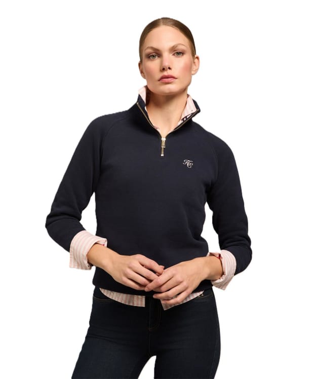 Women's Holland Cooper Burford Quarter Zip Neck Sweat - Ink Navy