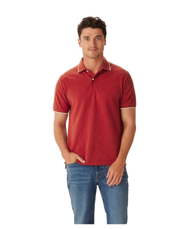Men's R.M. Williams Percy Polo Shirt - Red Marl