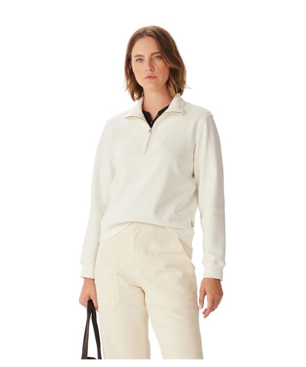 Women's R.M. Williams Trickett Quarter Zip Sweatshirt - Off White
