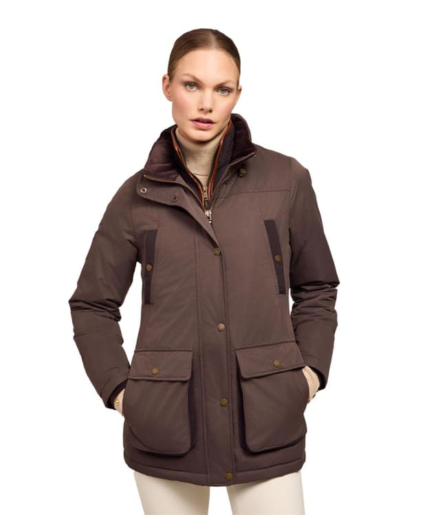 Women's Holland Cooper Stamford Waterproof Country Coat - Chocolate