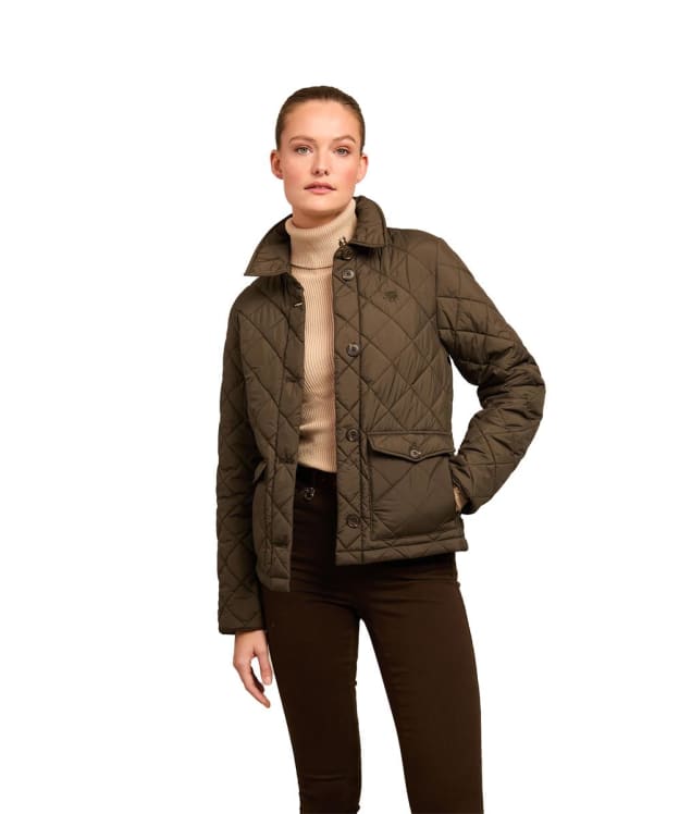 Women's Holland Cooper Quilted Coach Jacket - Heritage Khaki