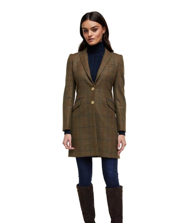 Women's Holland Cooper Highgrove Tweed Coat - Glen Green