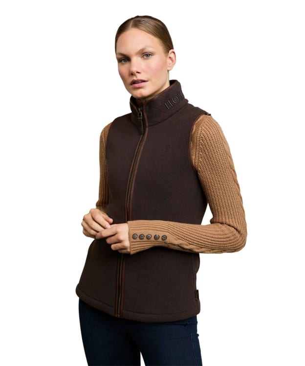 Women's Holland Cooper Country Fleece Gilet - Chocolate