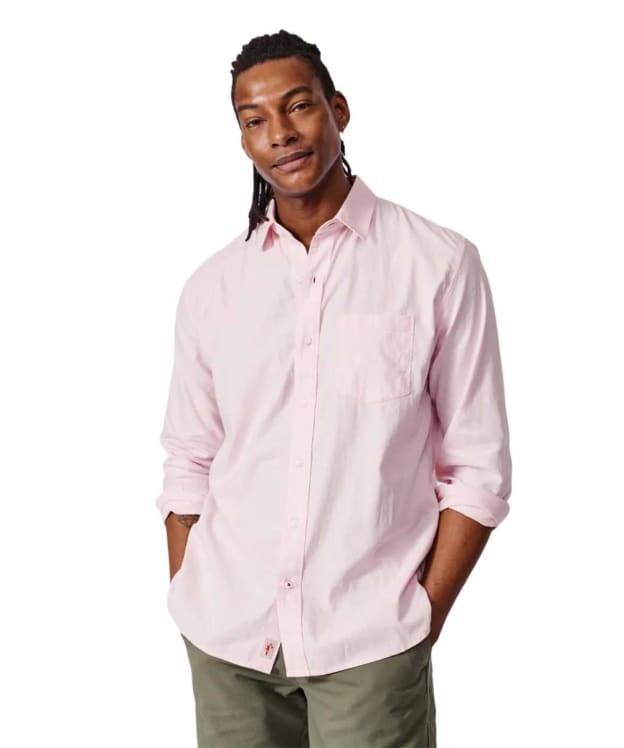 Men's Aubin Grainsby Linen Cotton Long Sleeve Shirt - Pink