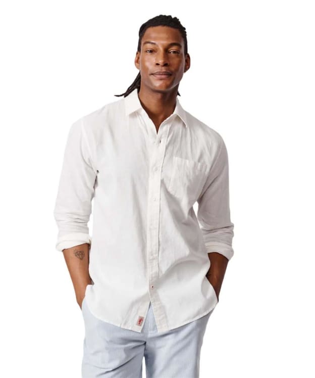Men's Aubin Grainsby Linen Cotton Long Sleeve Shirt - White
