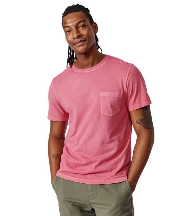 Men's Aubin Hareby Garment Dyed Pocket T-Shirt - Pink