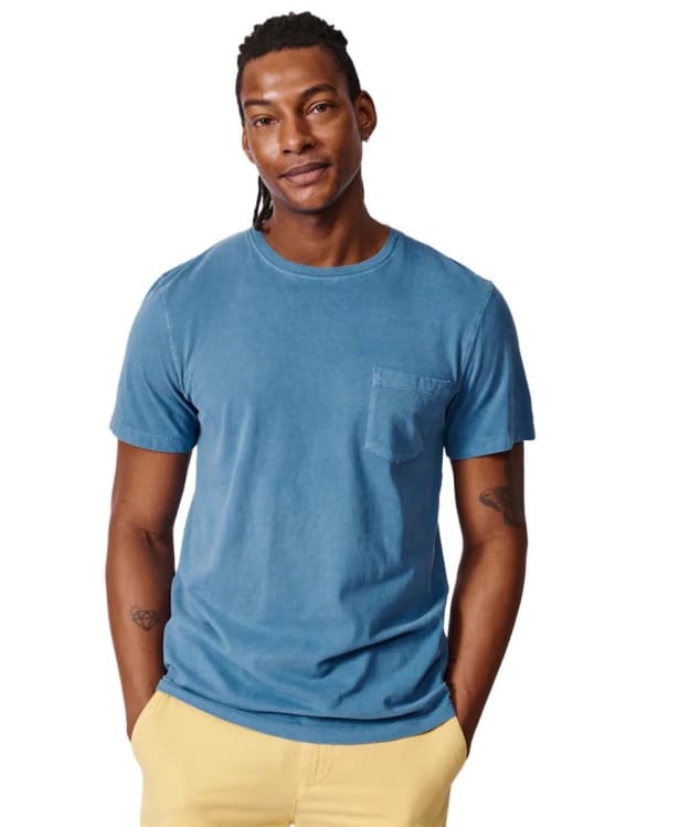 Men's Aubin Hareby Garment Dyed Pocket T-Shirt - Cornflower