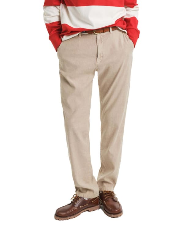Men's GANT Slim Cotton Linen Chinos - Dry Sand