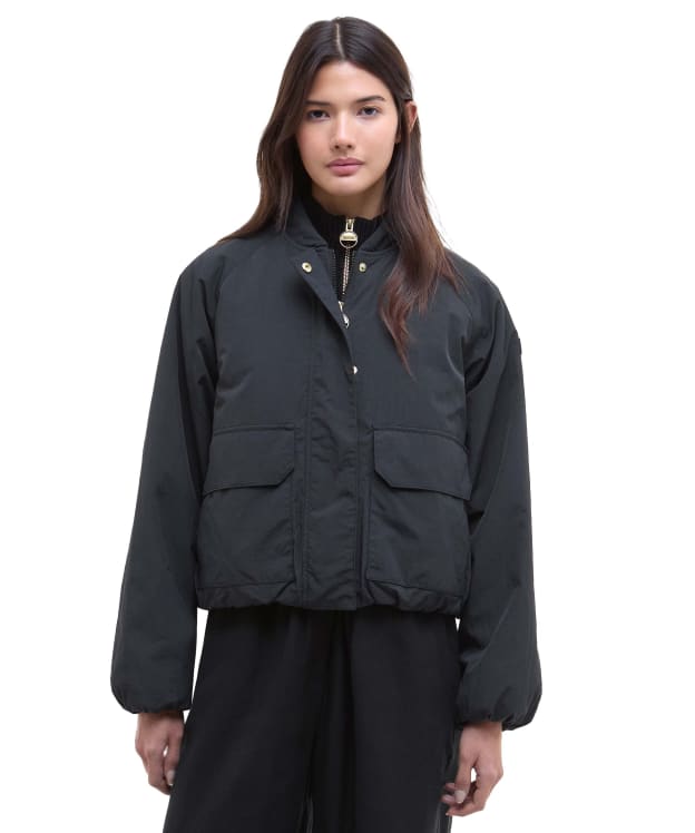 Women's Barbour International Costello Bomber Casual Jacket - Black