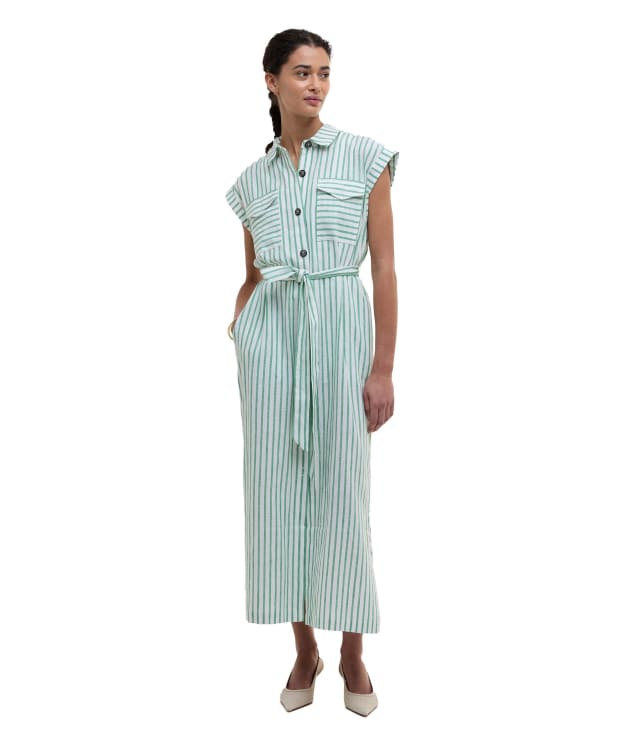 Women's Barbour Abby Dress - Kelly Green / White
